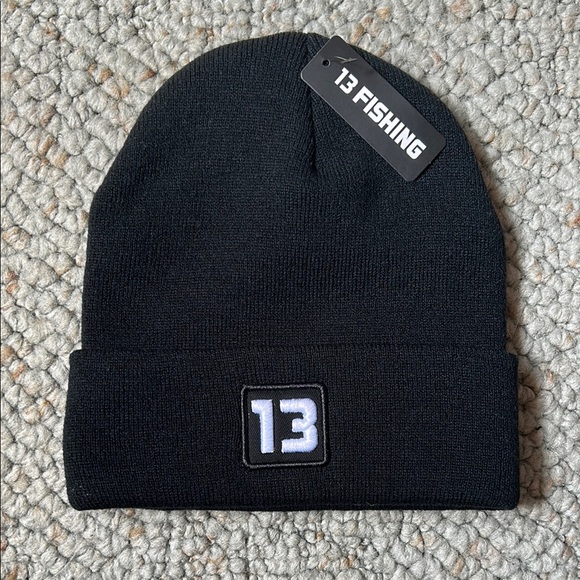 13 Fishing Black Beanie - Picture 1 of 2